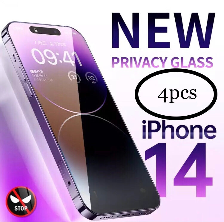 Premium Boundless Full Coverage 30 Degree 9H ShatterProof Privacy Glass Screen Protector 4 Pieces- for Apple iPhone 14 Series - Super Savings Technologies Co.,LTD Premium Boundless Full Coverage 30 Degree 9H ShatterProof Privacy Glass Screen Protector 4 Pieces- for Apple iPhone 14 Series - Super Savings Technologies Co.,LTD
